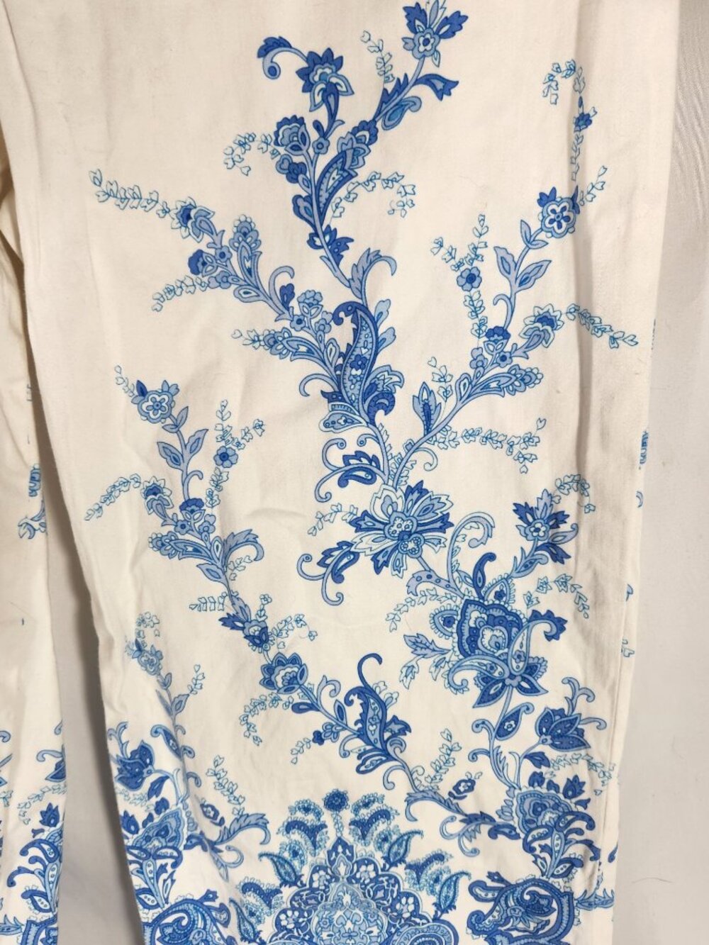 Talbots Womens Handkerchief Capri Pants Cotton Floral Old Money Resort 6 - Picture 4 of 5